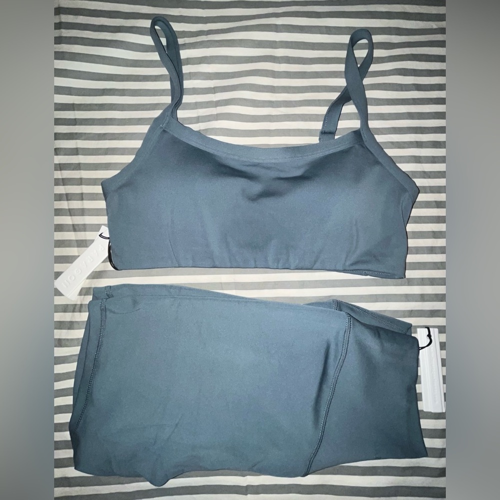 Paragon Fitwear Reluna High-Rise Sculptseam Short 5" + Multifit Bra Slate Sz M
